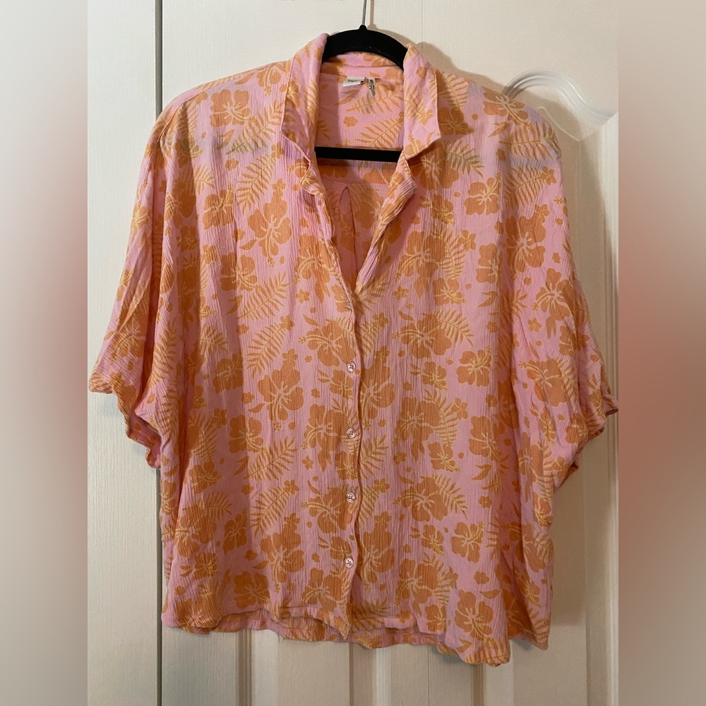 Twik Pink and Orange Floral Shirt